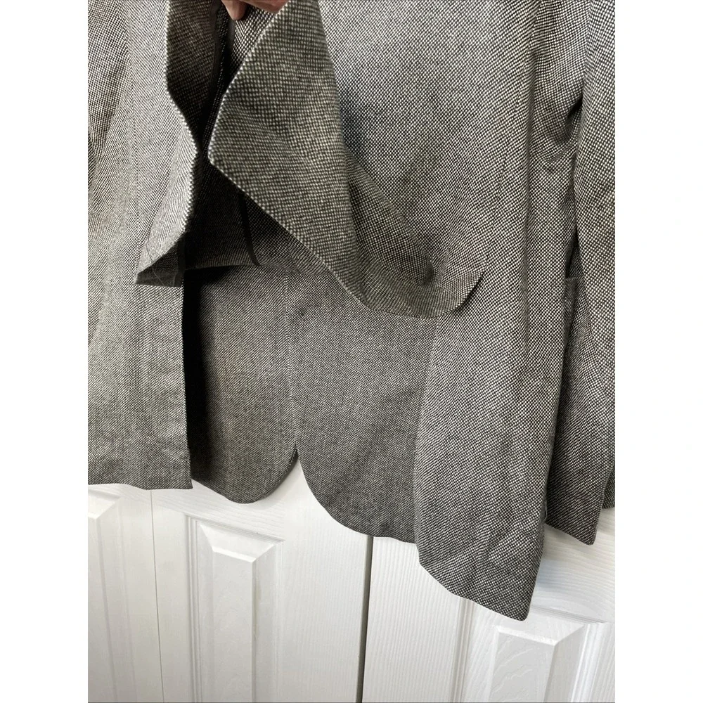 Michael Kors Men's Classic-Fit 100% Lambs Wool Sport Coat Jacket Black Plaid 44L